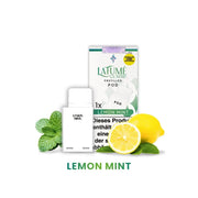 LaFume Cuatro Lemon Mint Pod mit Minzblättern und Zitronen, vorbereitete E-Zigaretten-Kartusche