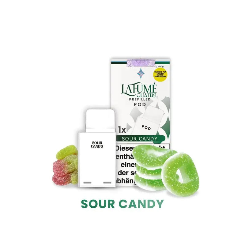 LaFumé Cuatro vorgeladener Pod Sour Candy mit grünem und rotem saurem Bonbon