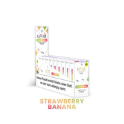 Latumé Cuatro vorgefüllte Pod Packung Erdbeer Banane Aroma mit Warnhinweis Nikotinabhängigkeit