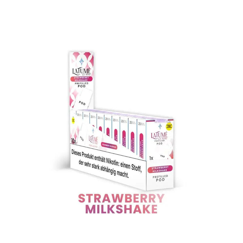 LaFume Cuatro Strawberry Milkshake Prefilled Pod Verpackung mit Nikotinwarnung