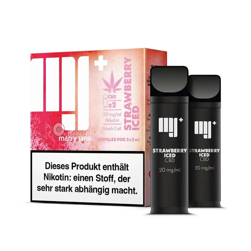 Marry Jane - Strawberry Ice 20mg/ml Nikotin + CBD Pod - Smokey-Dealz