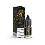 Don Cristo Coffee Tobacco Nikotinsalz 10ml Flasche und Verpackung mit Warnhinweis auf weißem Hintergrund