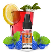 Pocket Salt Blue Raspberry Lemonade Nikotinsalz Liquid mit Himbeeren, Zitronenscheibe und Minzblättern