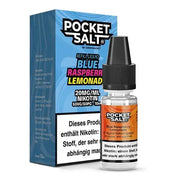Pocket Salt Blue Raspberry Lemonade Nikotinsalz Liquid 20mg/ml 10ml mit Warnhinweis