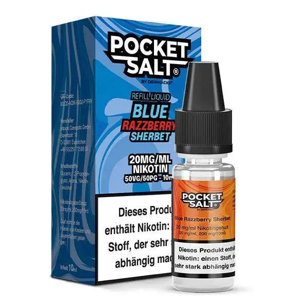 Pocket Salt Blue Razzberry Sherbet Nikotinsalz Liquid 10ml mit 20mg/ml Nikotin
