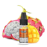 Pocket Salt Nikotinsalz Liquid Dragon Fruit & Mango mit Drachfrucht und Mango auf weißem Hintergrund