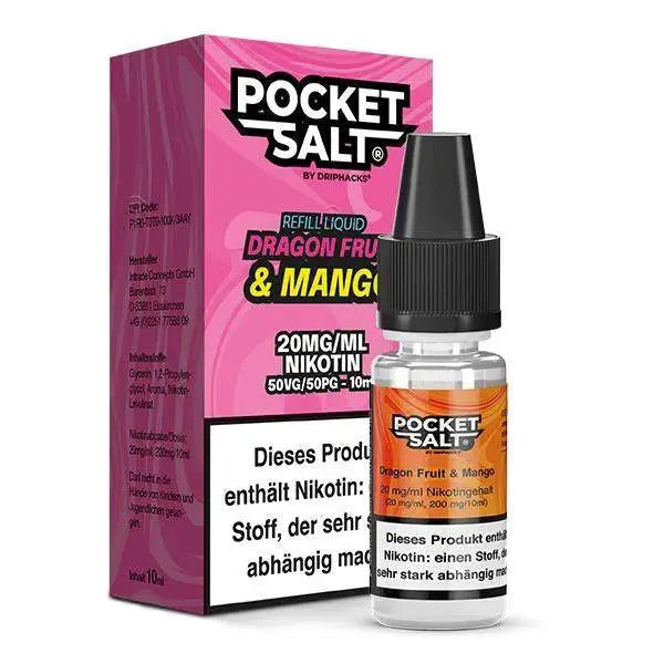 Pocket Salt Nikotinsalz Liquid 20mg/ml mit Dragon Fruit und Mango Geschmack