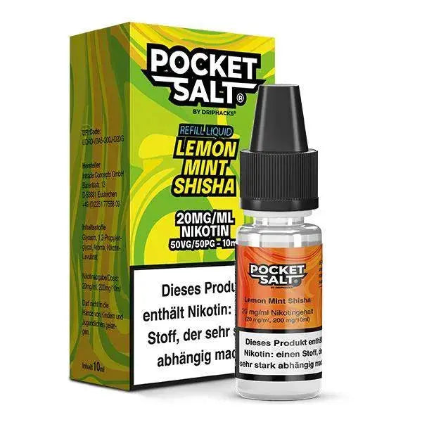 Pocket Salt Lemon Mint Shisha Nikotinsalz Liquid 20mg/ml 10ml Flasche mit Verpackung