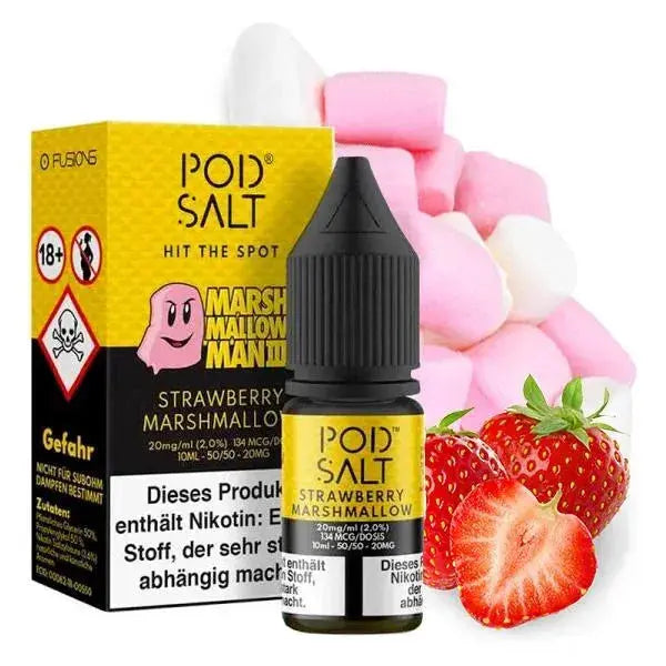 Pod Salt Fusion Strawberry Marshmallow Nikotinsalz Liquid 10 Ml. Pod Salt