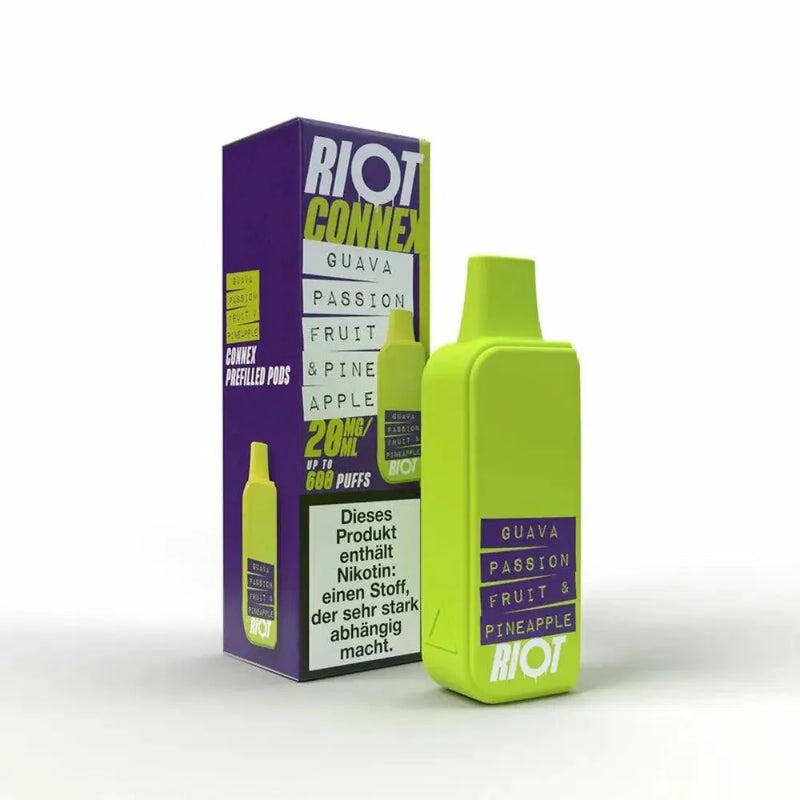 Riot Connex E-Zigarette mit Guava, Passion Fruit & Pineapple Aroma und 28mg Nikotin