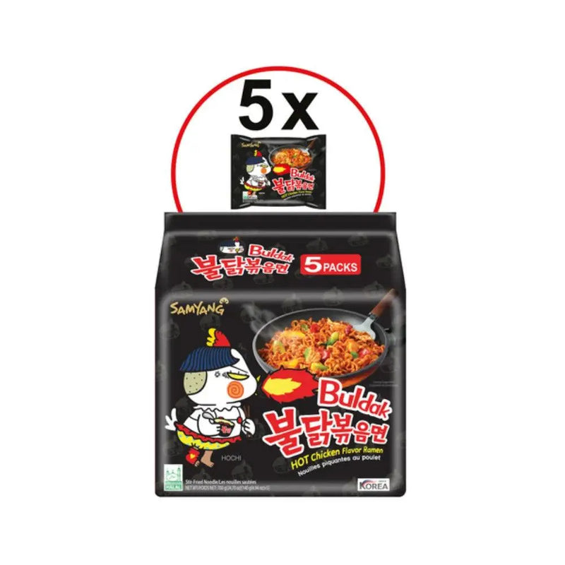 SAMYANG Instant Noodles Hot Chicken (8 * 5 a 140 G.) - Smokey-Dealz