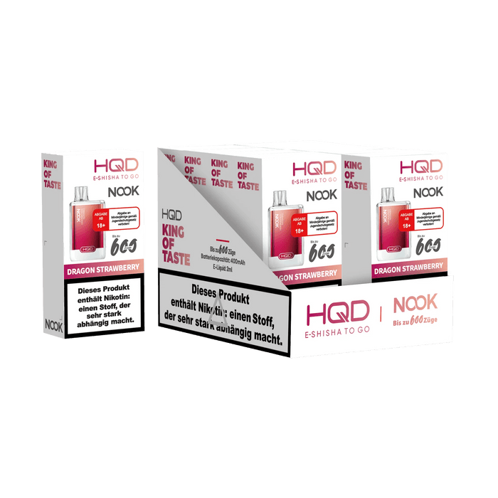 HQD Nook 600 - Dragon Strawberry - 18 mg - Smokey-Dealz