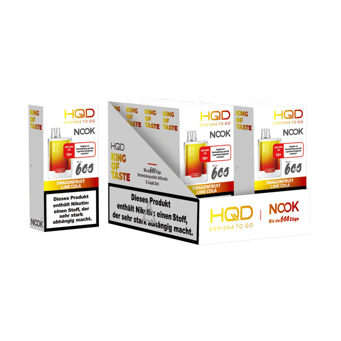 HQD Nook 600 - Dragonfruit Lime Cola - 18 mg - Smokey-Dealz