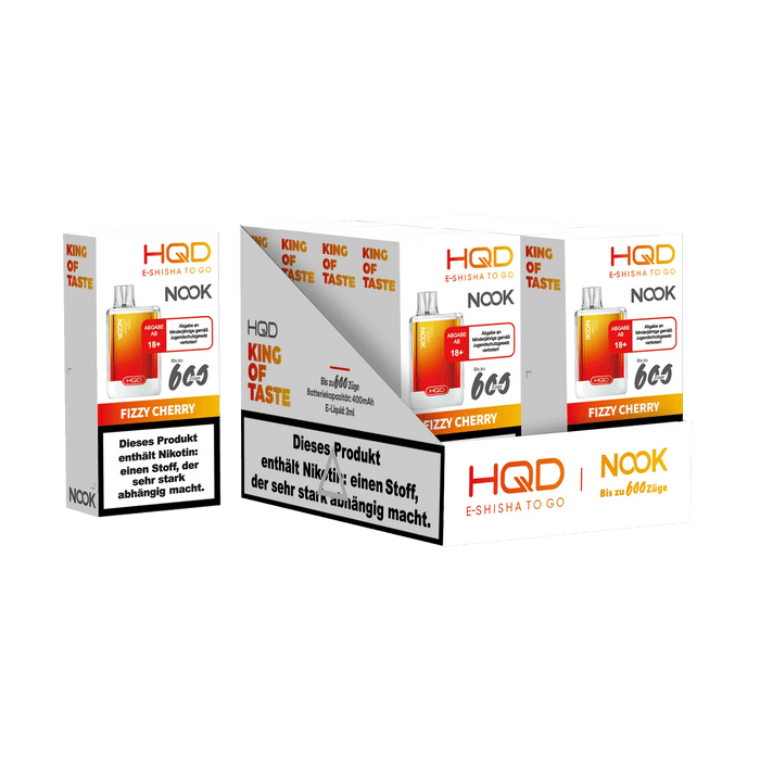 HQD Nook 600 - Fizzy Cherry - 18 mg - Smokey-Dealz