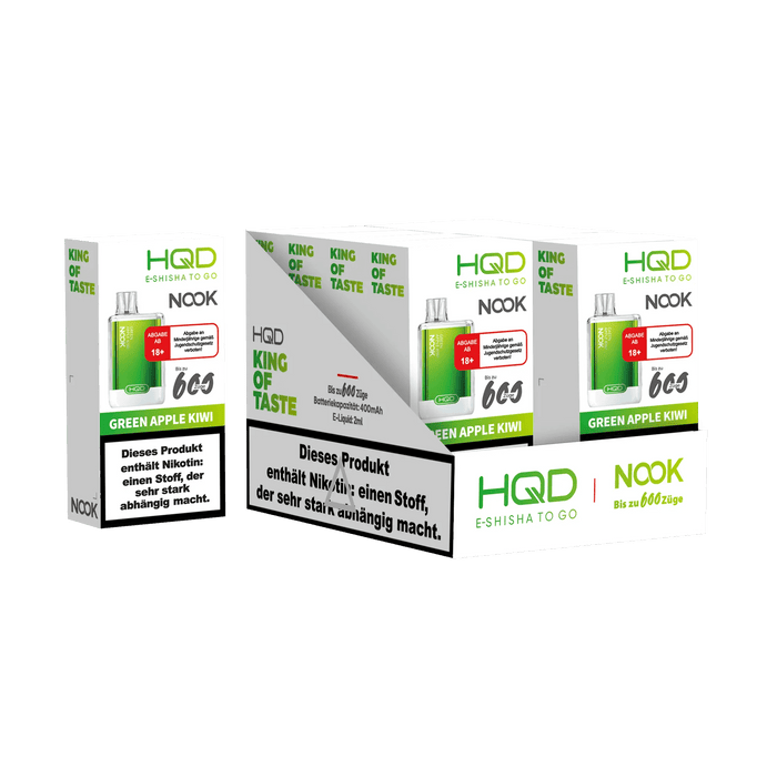 HQD Nook 600 - Green Apple Kiwi - 18 mg - Smokey-Dealz