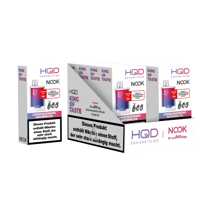 HQD Nook 600 - Lemon Raspberry Watermelon - 18 mg - Smokey-Dealz