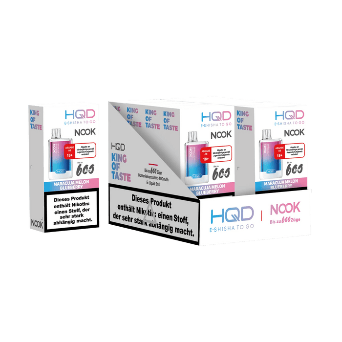 HQD Nook 600 - Maracuja Melon Blueberry - 18 mg - Smokey-Dealz