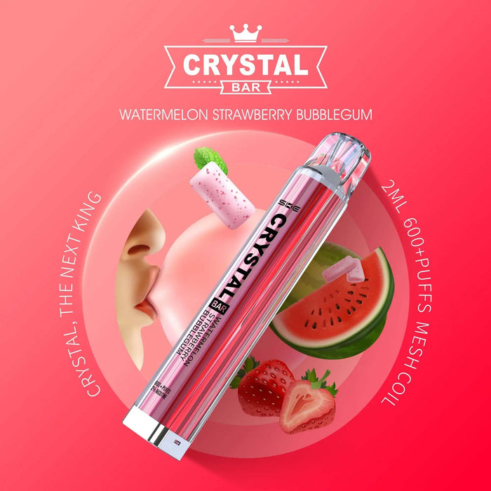 SKE Cystal Vape - Watermelon Strawberry Bubblegum - Smokey-Dealz